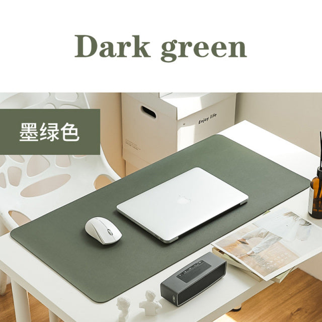 Portable Home Office Game MousePad Resting Surface Protective dining Desk Writing Mat Easy Clean PU Leather Desk Mat  laptop pad