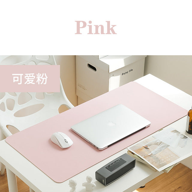 Portable Home Office Game MousePad Resting Surface Protective dining Desk Writing Mat Easy Clean PU Leather Desk Mat  laptop pad