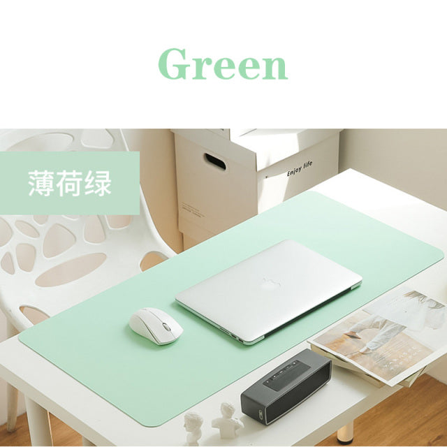 Portable Home Office Game MousePad Resting Surface Protective dining Desk Writing Mat Easy Clean PU Leather Desk Mat  laptop pad