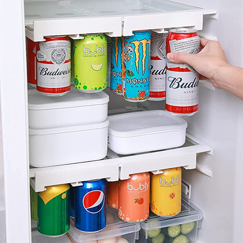 Refrigerator Storage Box Organizer Can Space-saving Organizer Can Beverage Can Finishing Four Case Fridge Kitchen Storage