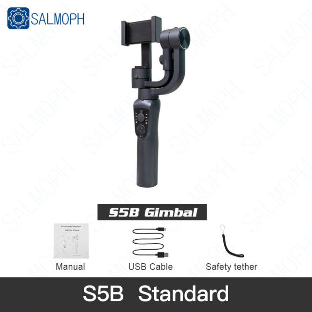 S5B / F6 3 Axis Gimbal Handheld Stabilizer Cellphone Action Camera Holder Anti Shake Video Record Smartphone Gimbal For Phone