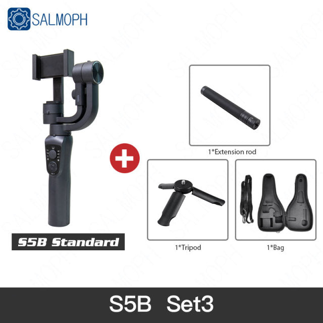 S5B / F6 3 Axis Gimbal Handheld Stabilizer Cellphone Action Camera Holder Anti Shake Video Record Smartphone Gimbal For Phone