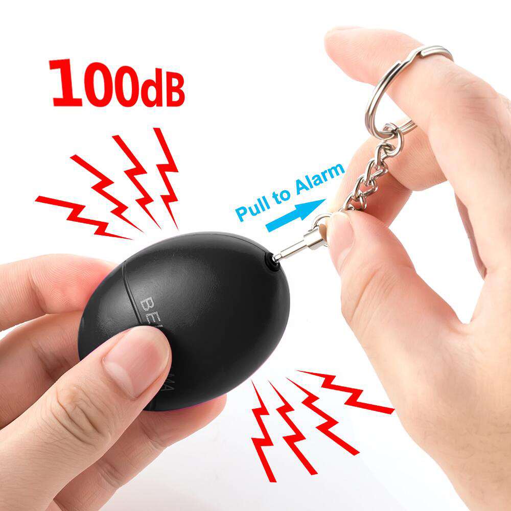 Self Defense Alarm 100dB Egg Shape  Security Protect Alert Personal Safety Scream Loud Keychain Emergency Alarm For Child Elder