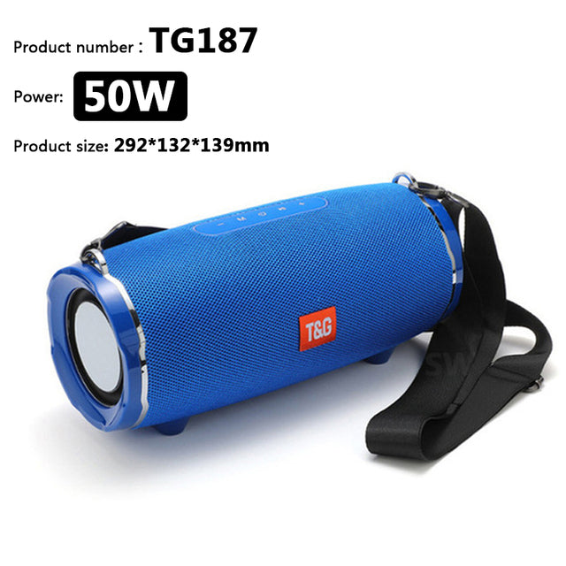 TG187/TG192 50W Portable High Power Speaker 3D Surround Sound Subwoofer Boombox HD Noise Deduction Bluetooth Speaker