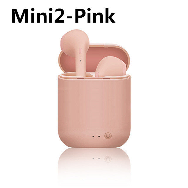 TWS Wireless Headphones Mini 2 Bluetooth Earphones Matte Macaron Headset with Mic Charging Box Sports Earbuds PK i7 i12 Stereo