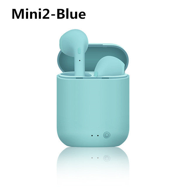 TWS Wireless Headphones Mini 2 Bluetooth Earphones Matte Macaron Headset with Mic Charging Box Sports Earbuds PK i7 i12 Stereo