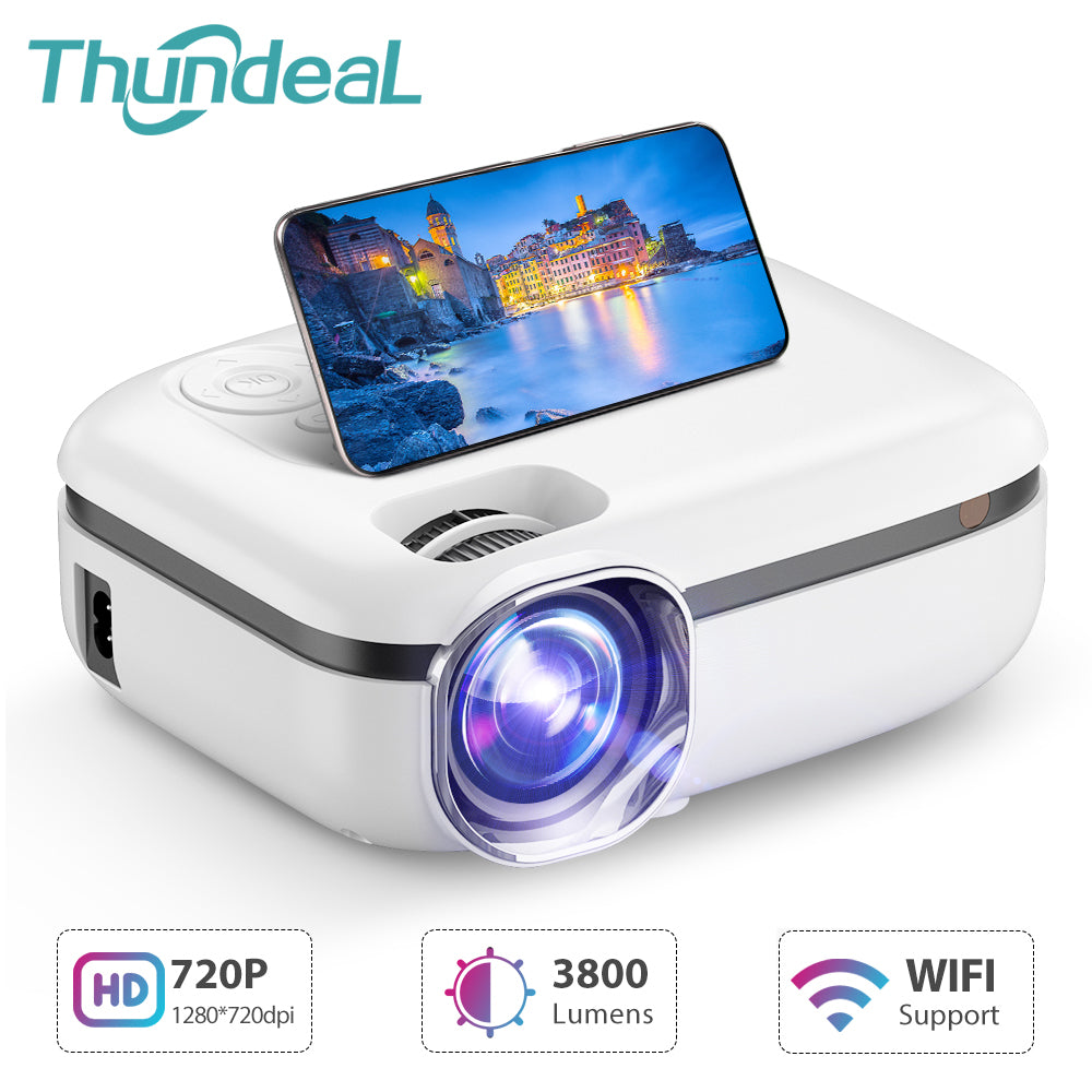 ThundeaL WiFi Mini Projector TD92 Native 720P Smart Phone Projector 1080P Video 3D Home Theater LED WiFi Portable Proyector