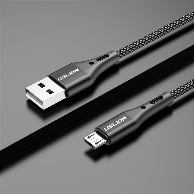 USLION 3A Micro USB Cable Fast Charge USB Data Cable Cord for Samsung S6 Xiaomi Redmi Note 4 Android Microusb Cable Mobile Phone