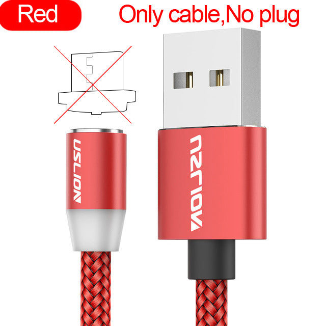 USLION LED Magnetic USB Cable Fast Charging USB Type C Phone Cable Magnet Charger Data Charge Micro USB For iPhone 11 For Xiaomi