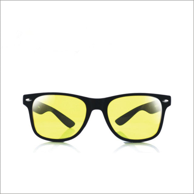 Unisex Square Yellow Lenses Night-Vision Glasses Driving Glasses Men Women Windproof Driving Goggle