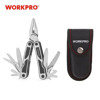 WORKPRO Camping Tool Set 15 in 1 Multi Pliers Tactical knife Multi Tools Survival Tool Kit