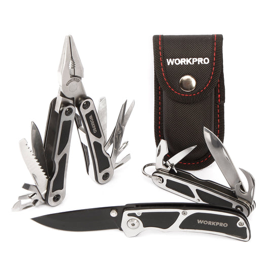 WORKPRO Survival Tool Kits Multi Plier Multifunction Knife Tactical knife Camping Multitools