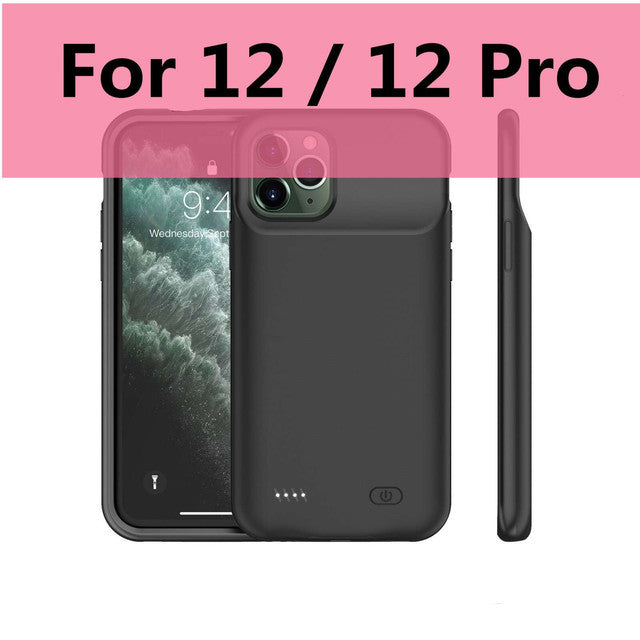 Xilecaly Battery Case for iPhone 13 Pro 12 11 Pro Max Smart Power Bank Charging Charger Cover for iPhone XS Max XR 7 8 Plus SE 2