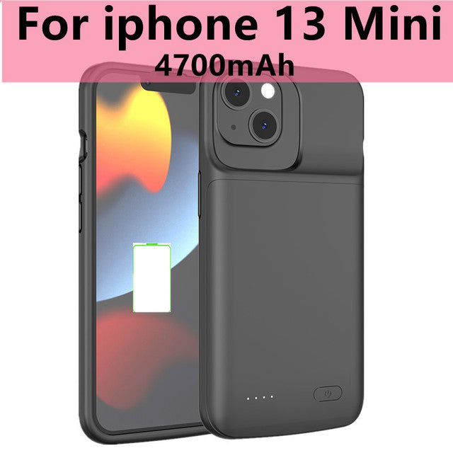 Xilecaly Battery Case for iPhone 13 Pro 12 11 Pro Max Smart Power Bank Charging Charger Cover for iPhone XS Max XR 7 8 Plus SE 2