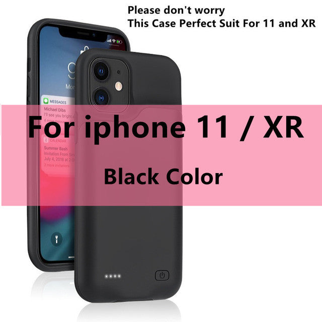 Xilecaly Battery Case for iPhone 13 Pro 12 11 Pro Max Smart Power Bank Charging Charger Cover for iPhone XS Max XR 7 8 Plus SE 2