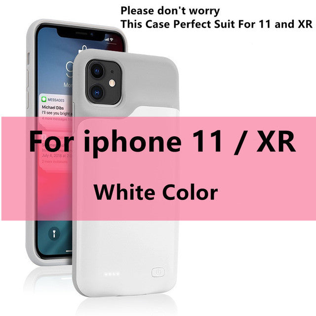 Xilecaly Battery Case for iPhone 13 Pro 12 11 Pro Max Smart Power Bank Charging Charger Cover for iPhone XS Max XR 7 8 Plus SE 2