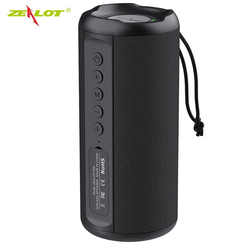 ZEALOT S46 Wireless Bluetooth Speaker 6 hours 10w super loud sound bluetooth speaker IPX5 waterproof for phone TF card